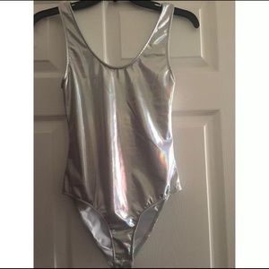 Silver bodysuit